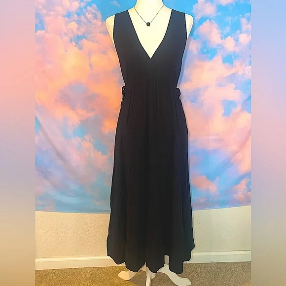 Max Studio | Dresses | Casual And Classy Black Tiered Long Dress Womens  Small | Poshmark